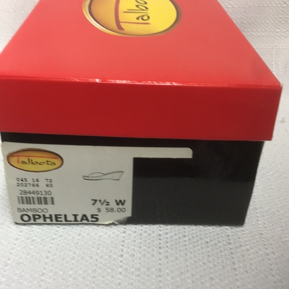 Talbots Ophelia 5 Slide On Sandals in Bamboo Pebbled Leather - Picture 10 of 10